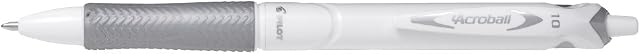 Pilot Acroball Retractable Ballpoint - Pure White/Black (Box of 10), 23100101