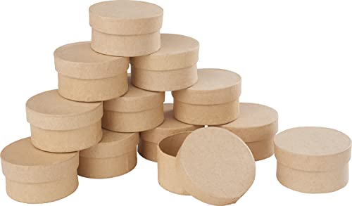 Boîtes en carton VBS « Rond », Naturel, 12 pc.