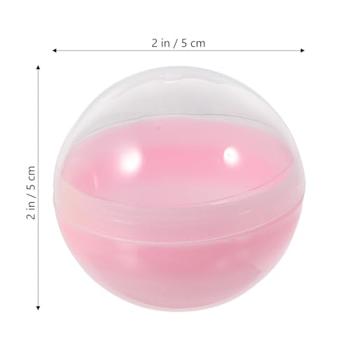 Image of FAVOMOTO 50Pcs 2 Inch Translucent Macaron Fillable Round Balls for Gumball Machines Vending Capsules DIY Craft Containers Party Decoration Favors