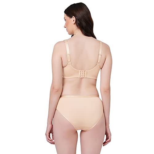Image of SOIE Women Full Coverage Minimiser Bra with High Waist Brief Set