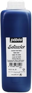 Pebeo Setacolor Light Fabrics Paint 1-Liter Bottle, Ultramarie Blue