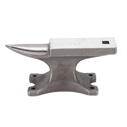 Generic Mini Yunque de Cuerno, Bloque de Banco de Acero con Alto Contenido de Carbono con área de Trabajo de 75 X 26 Mm y Orificio Pasante de 9 Mm, para Fabricación de Joyas, Martillado