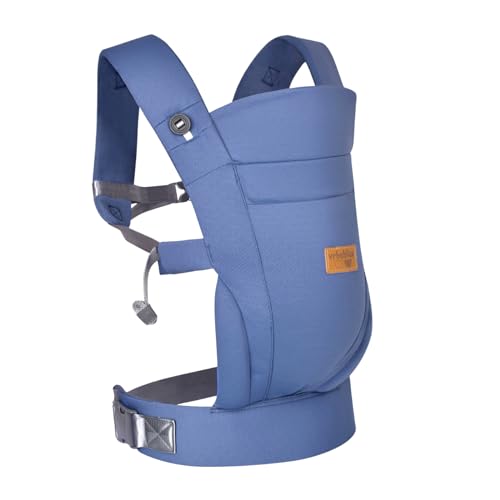 vrbabies Baby Carrier from Newborns, Breathable Mesh Ice Silk Ergonomic 3-in-1 Baby Carrier with Adjustable Belt, Front and Back Baby Sling Carrier for 4 to 20 KG - Easy and Lightweight (Blue)