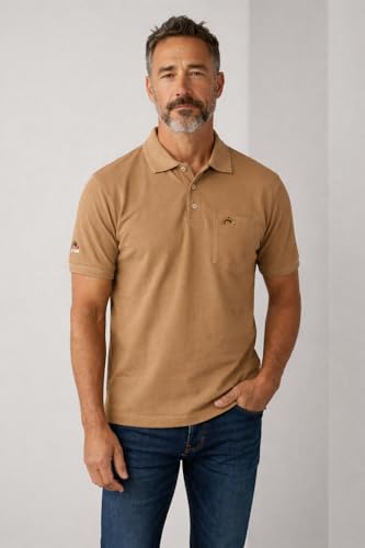 Image of Men Regular fit Polo Neck Front Pocket ||Pocket Embroidery Casual Wear T-Shirt||Half Sleeve Side on Sleeve Embroidery|| Button Closer t Shirt for Men