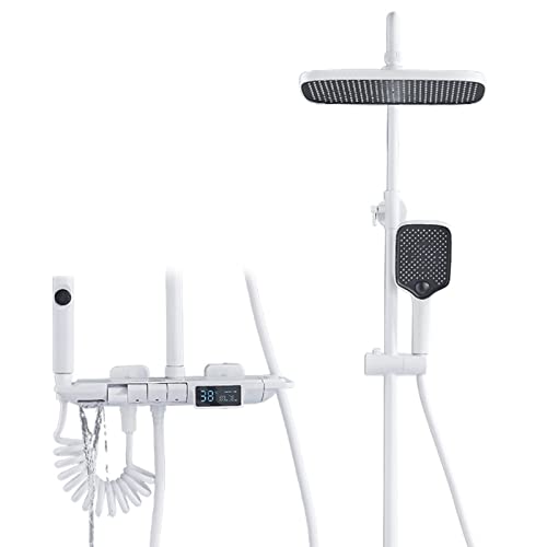 Système de douche thermostatique avec touches piano et affichage numérique