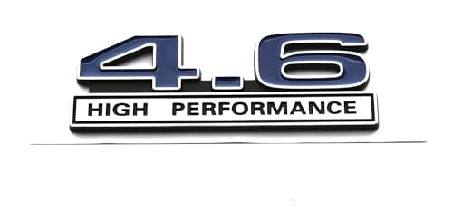 Image of 2pcs 4.6 Liter High Performance Engine Emblems Badge 3D Decals Stickers Cars Trucks (Chrome Blue)