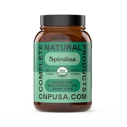 Pure Hawaiian Blue Green Spirulina Powder Capsules - 470mg Capsules 100 Pills Non GMO Natural