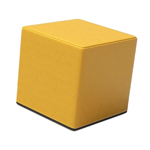 Taburete de bloque de yoga, multifuncional, ladrillo, asiento para el hogar, equipo de asistencia de culturismo, accesorios de yoga, 11.8 x 11.8 x 11.8 pulgadas, color amarillo