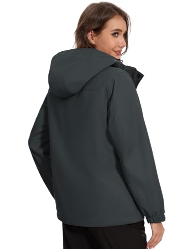 MAGCOMSEN Women's 3 in 1 Ski Jacket Water Resistant Winter Snow Coat Warm Fleece Lined Windproof Hiking Rain Outwear - Image 3