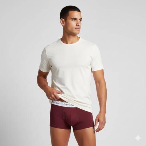 Image of GIIG CK Presents Plain Strechable Micromodal Fabric Underwear for Men (Black,Blue,Wine) Pack of 2 Size M,L, XL, XXL