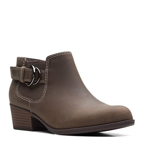 Clarks Women's Adreena Field Ankle Boot, Taupe Leather, 6