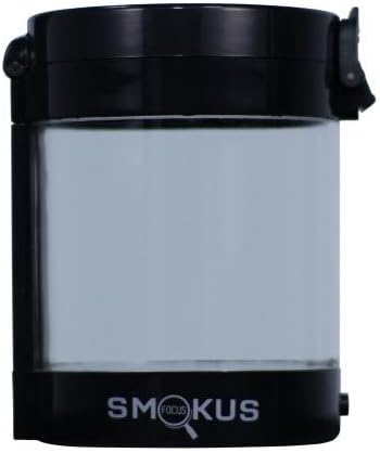 Smokus Focus Light-Up LED Air Tight Storage Magnifying Jar Viewing Container (Middleman, Black)