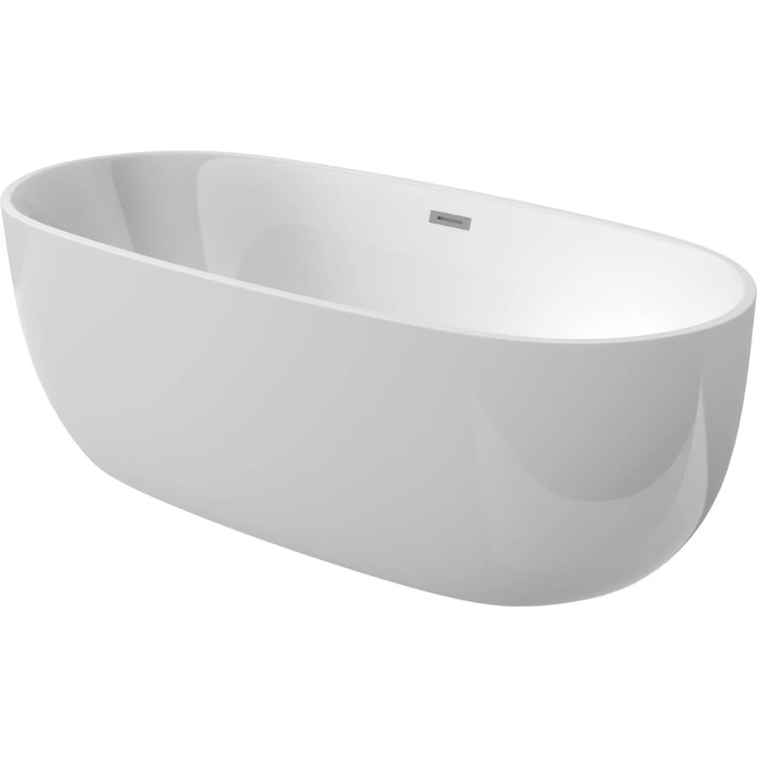Vasca da bagno ovale in acrilico 160 cm a libera installazione - Montain