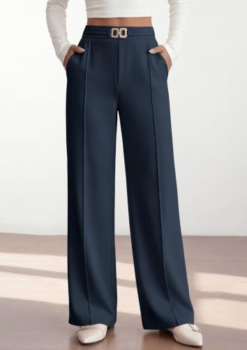 Image of PRETTYGARDEN Womens Dress Pants High Waisted Tailored Trousers