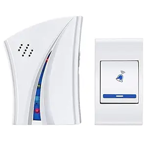 ELECTROPRIME 6X(White Plastic Doorbell Bell Doorbell Electric Wireless Door 36 Melodies Y6N9)