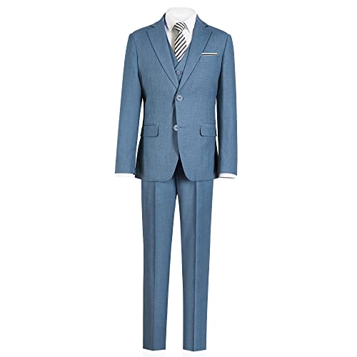 Marvelous World Boys' Formal Slim Fit Suit Set, Adjustable Waist