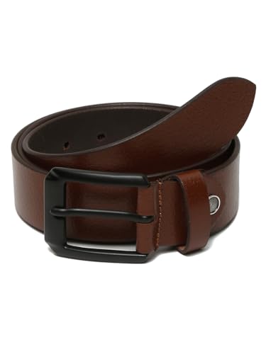 Image of TEAKWOOD LEATHERS Men's Casual Leather Belt, 6 Holes, Classic Buckle Lock Belts for Men | T BT EC 1