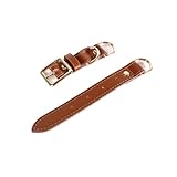 [AIFOXMTKIT] 1.5 センチメートル手作り編組ペットの首輪ベルトバックル調節可能な犬の首輪バッグアクセサリー(Brown)