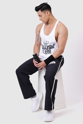 Image of FUAARK Men's Super Combed Cotton Tank Tops Gym Bodybuilding Vest Fitness Workout Sleeveless Stringers