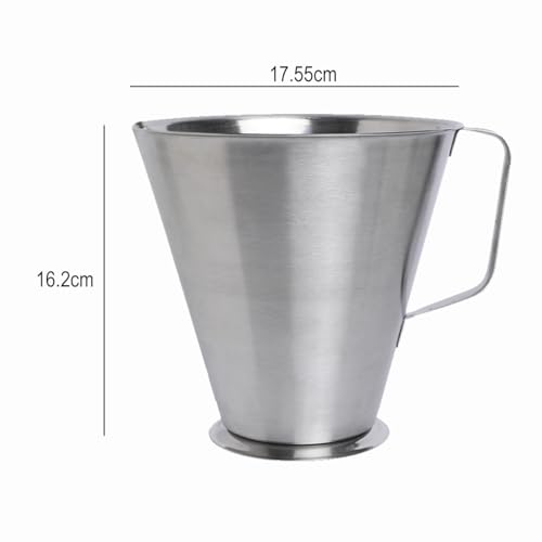 Image of KMW Steel Measuring Jug with Handle with Base I for Kitchen, Cooking, Craft, Baking & Measuring Liquids I 2000 ML (Pack of 1)