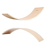 Asweets Wooden Wobble Balance Board For Kids,33" Rocker Board Natural Wood,Open Ended Montessori Wal