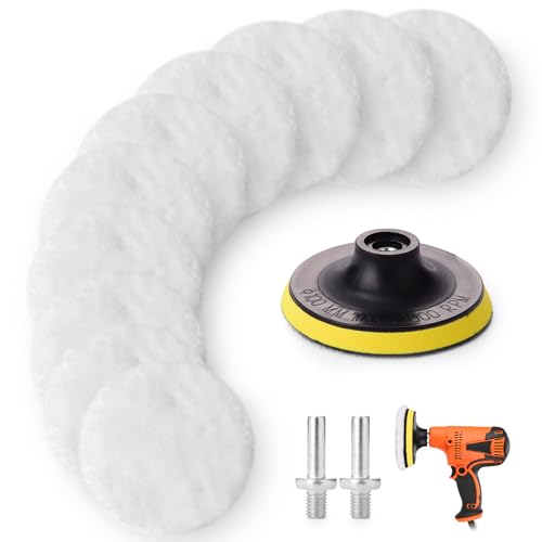 Polishing Pads for Drill 10 Pcs 4.3 Inch Car Polishing Pads