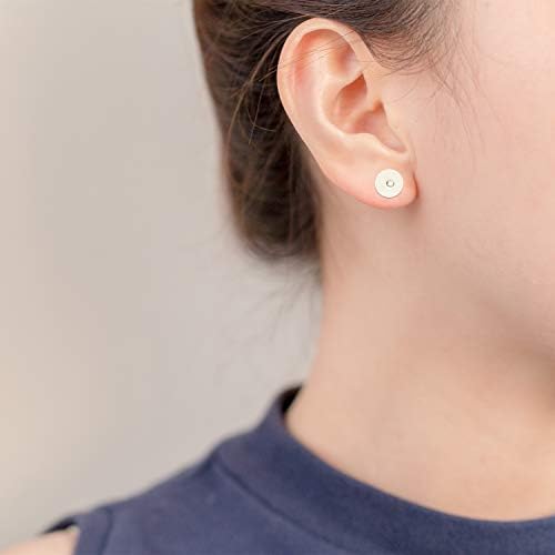 Belerry 400 Pieces Stainless Steel Earrings Posts Flat Pad(2 Size) with Butterfly Earring Backs (Gold and Silver)