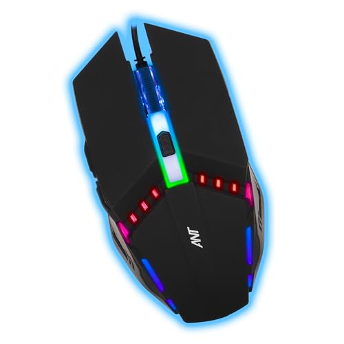 Image of Ant G20 Gaming Mouse, Wired Mouse with RGB Backlit and Adjustable DPI, Ergonomic Office Laptop Mouse, Computer Gamer Mouse with 7 Responsive Buttons for Windows /Mac /Linux /Chrome