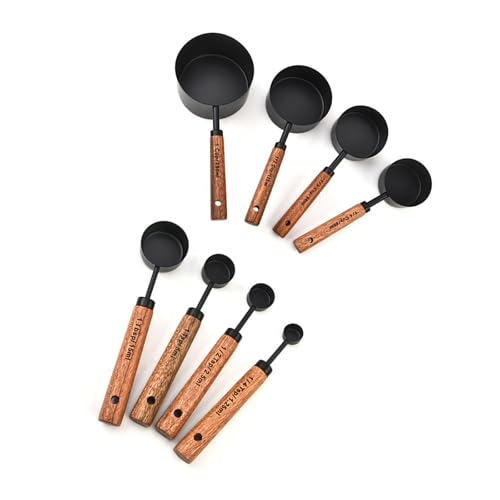 8pcsステンレス鋼のコーヒースクープ測定スプーンミルクパウダーフルーツパウダースクープキッチンツールのための大さじ大さじ