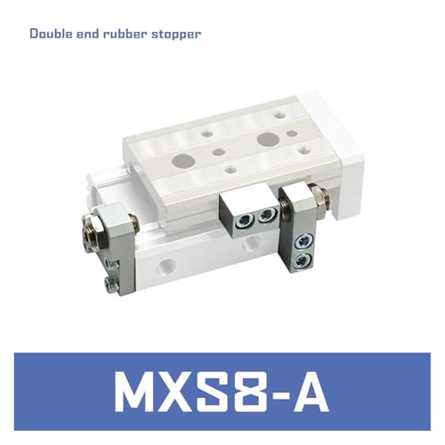 Vérin pneumatique double tige MXS8 contre déviation axe - 3