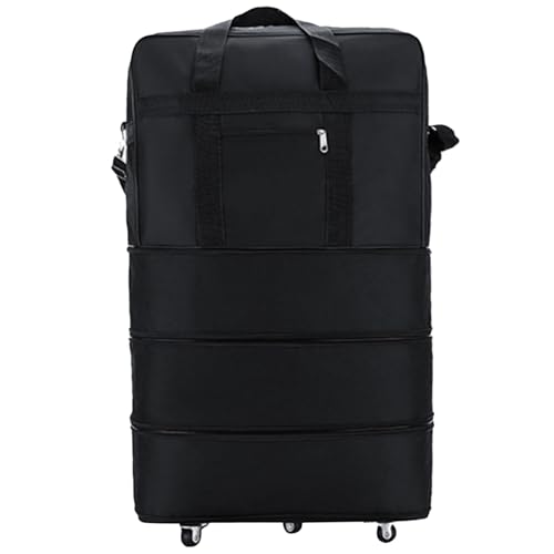 Wheeled Duffle Bag Luggage,Rolling Duffle Bag, Expandable Foldable Suitcase with 360 ° Wheels Waterproof Oxford Wheeled Holdall Travel Bag for Men Women Travel Business Trip