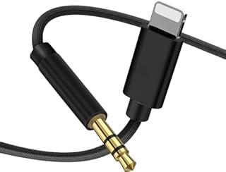 Aux Cable for iPhone in Car 3.5mm Aux Cord Adapter Compatible with iPhone 14/14 Pro/13/13 Pro Max/12/11/Xs Max/Xs/XR/X/8/7 Male Stereo Audio Cable for Home/Car Stereo/Speakers/Headphones-Black(1M)