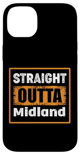 Straight Outta Midland Texas USA ���g�� �A���e�B�[�N�� ���B���e�[�W �X�}�z�P�[�X iPhone 14 Plus �p