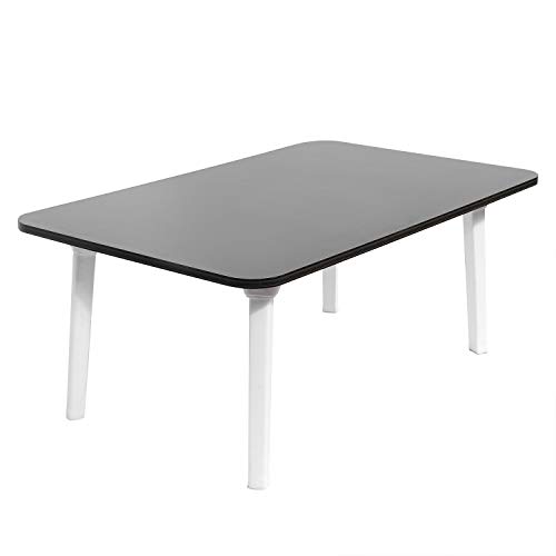 Mesa pequeña de comedor, mesa de café, plegable, mesa de comedor auxiliar de madera baja plegable cocina antideslizante, mesa de café para salón, cama, jardín, madera, Negro , 70 x 45 x 29 cm(LxBxH)