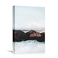 Canvas Wall Art Rocky Views Cool Dramatic Mountain Nature Photography Romantics - 12x18 inches
