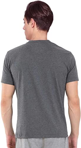 (2 Pack) Santhome Bio180 Men’s 180gsm 2 pcs Wholesale/Bulk/Pack Cotton T-Shirts Short Sleeve Crew Neck…