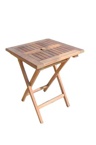 Field & Hawken – Malvern 70cm Round Solid Teak Folding Table | 2-4 Seater Teak Garden Table | Delivered Assembled