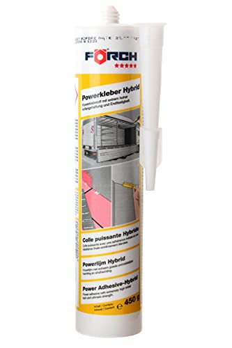 Förch Powerkleber Hybrid - 450 g - Posee como adhesivo de montaje en diferentes metales, materiales de madera, termoplástico, materiales de construcción, piedras naturales, cerámica, materiales con