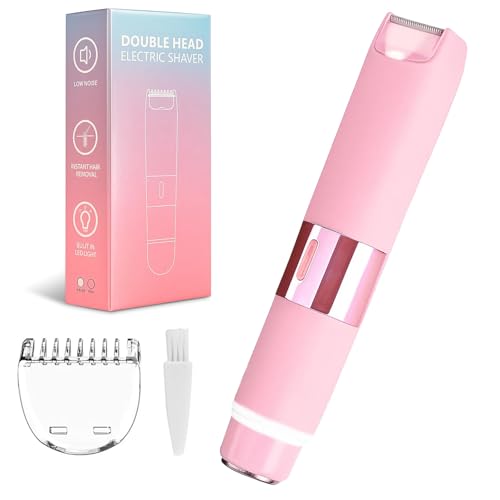 Afeitadora eléctrica para mujer que elimina el vello sin dolor con cabezal doble impermeable
