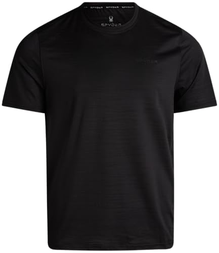 Spyder Athletic Mens T Shirt - Moisture Wicking Performance Ultra Soft Short Sleeve Running Gym Workout Shirts for Men