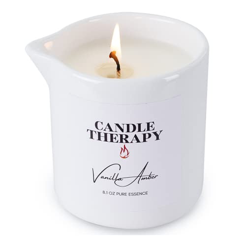 Candle Therapy Spine Candle - Body Candle - Massage Melts - Vanilla Bean Fragrance Oil - Amber Vanilla Body Oil - Spa Essentials At Your Fingertips - A Holistic Approach To Wellness #TOP6