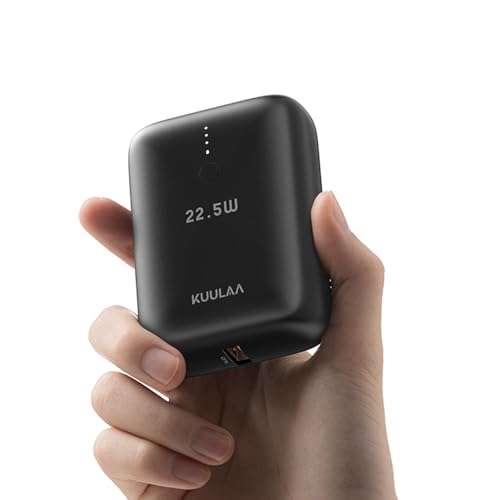 USB C Power Bank 10000mAh,Kuulaa 22.5W Cargador Portátil Movil Carga Rapida Mini Power Bank, Batería Externa Compacto Compatible con iPhone, Samsung, Huawei, Xiaomi, etc