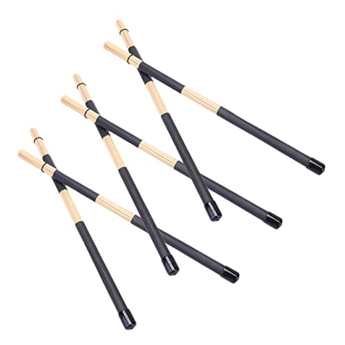 3 pares de baquetas para batería y percusión, fabricadas en bambú y plástico, para principiantes miniatura 1