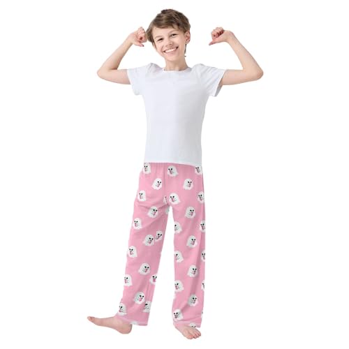 Boys' Pants Cartoon Ghost Long Bottoms Jogger Pants Elastic Waist Trousers with Pockets S-XL2