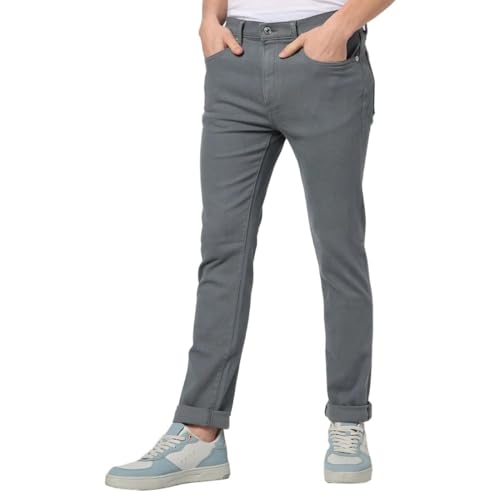 Image of Gap Men Skinny Fit Solid Print Mid Rise Lightlyly Washeded Jeans