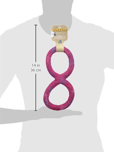 One Pet Planet Wool Dog Toy, 11-Inch, Magenta