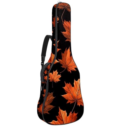 Sac pour guitare acoustique 101,6 cm imperméable à motif de feuilles d'érable