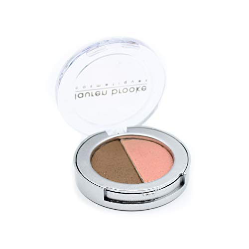 Lauren Brooke Cosmetiques Pressed Eyeshadow Duo, Natural, Organic Makeup (Teak/Poppy)