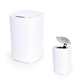 BESCH Cubo de Basura Cuadrado para Baño 20 x 20 x 30 cm 12 Litros con Tapa...