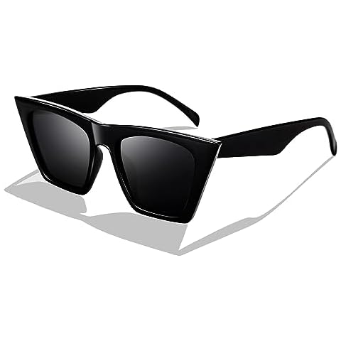 FEISEDY Vintage Square Cat Eye Sunglasses Women Trendy Cateye Sunglasses B2473 Cover
